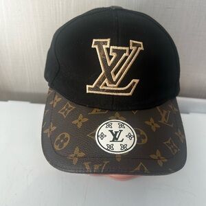 Louis Vuitton Black and Brown Unisex Baseball  Monogram Cap
